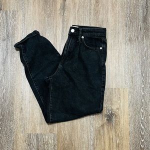 NWOT black high waist mom jeans